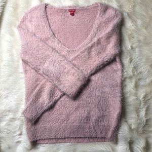 GUESS pink fuzzy sweater size Small